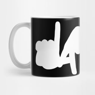 LA Hands Silhouette, White Mug